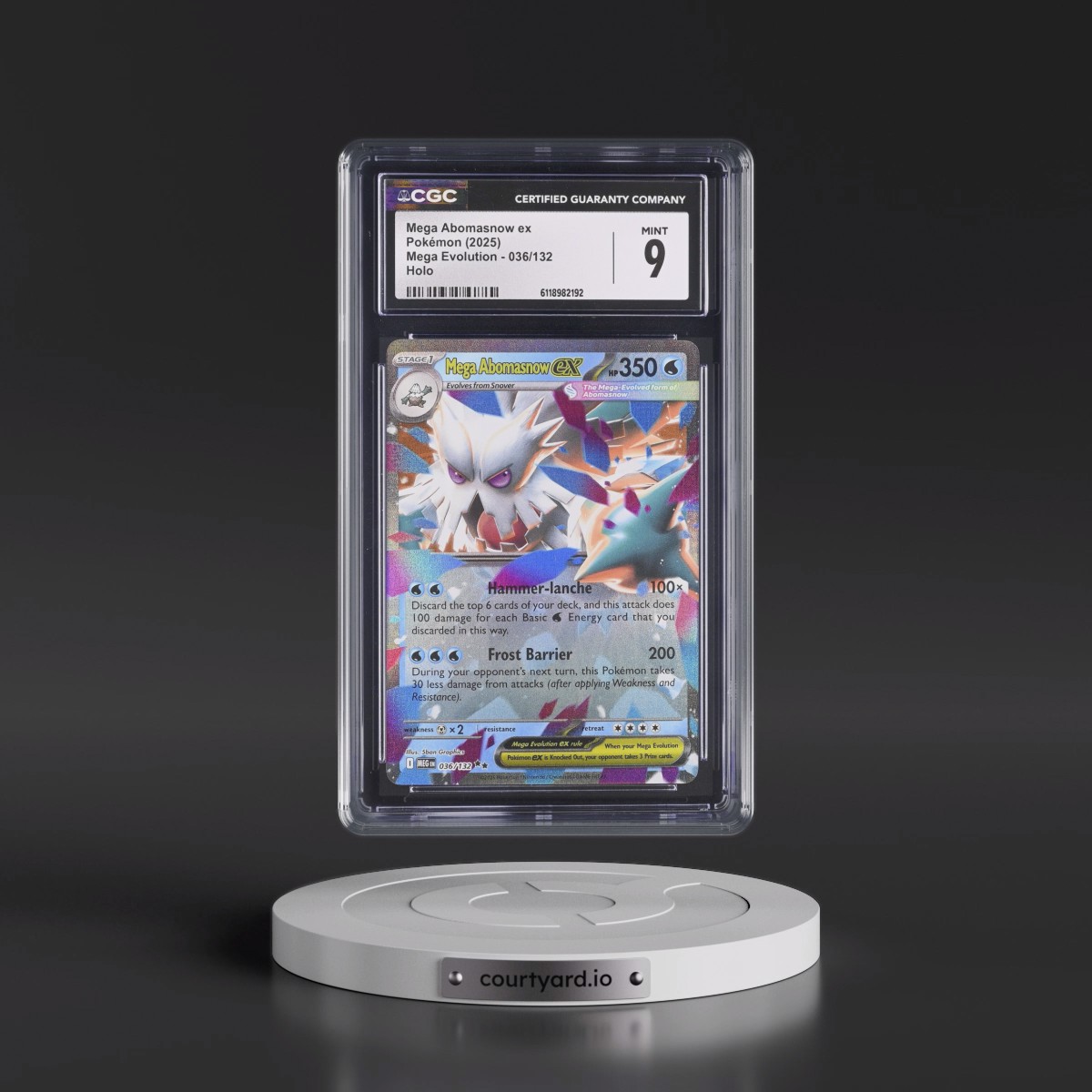 2025 Mega Evolution - MEG EN #036/132 Mega Abomasnow ex - Holo (CGC 9 MINT)