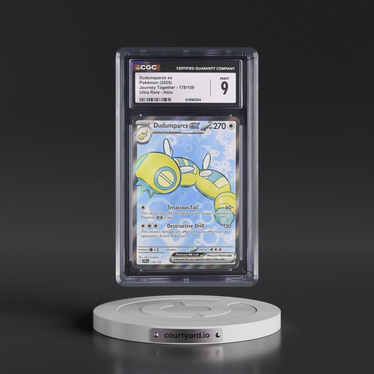 2024 Journey Together - JTG EN #178/159 Dudunsparce ex - Ultra Rare Holo (CGC 9 MINT)