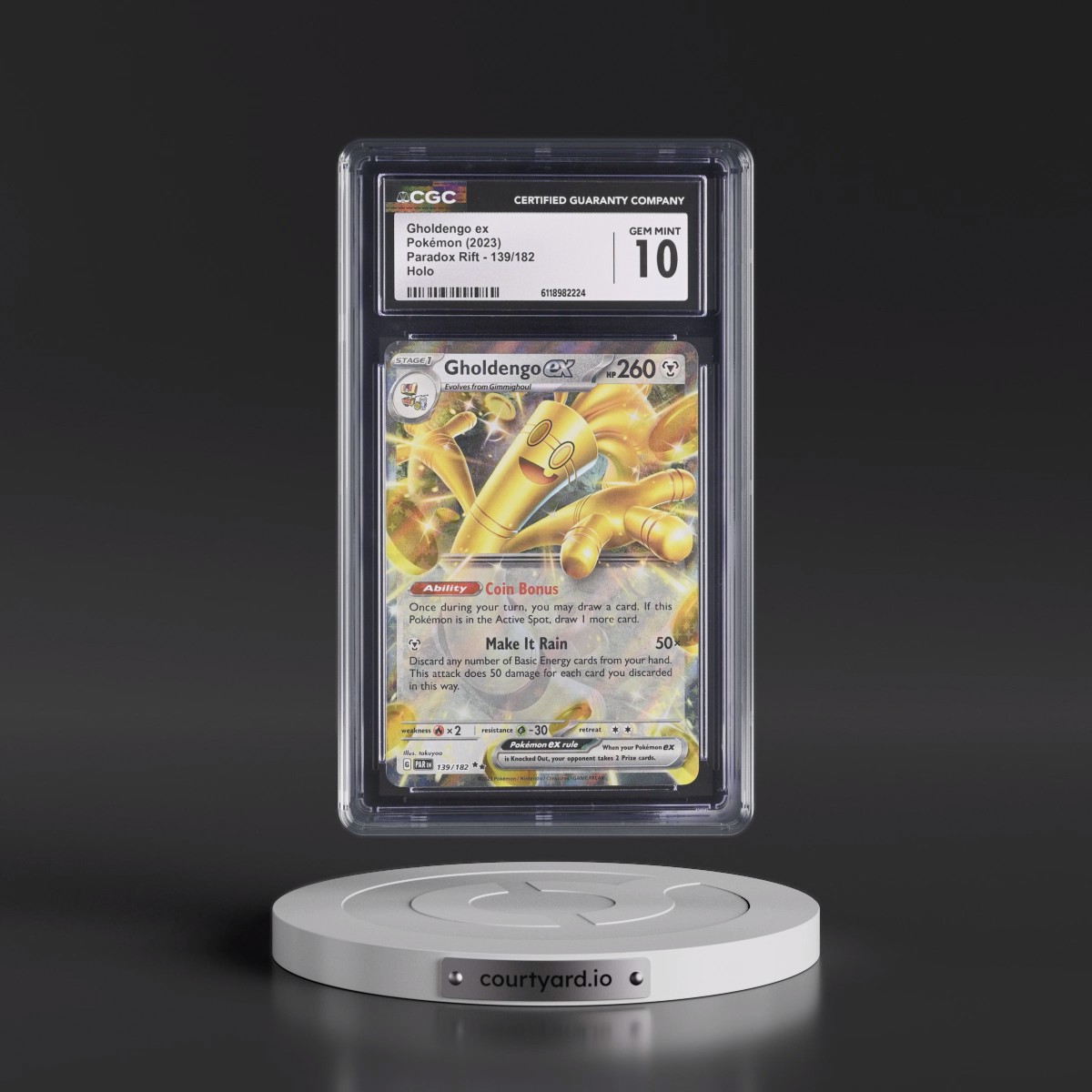 2023 Paradox Rift - PAR EN #139/182 Gholdengo ex - Holo (CGC 10 GEM MINT)