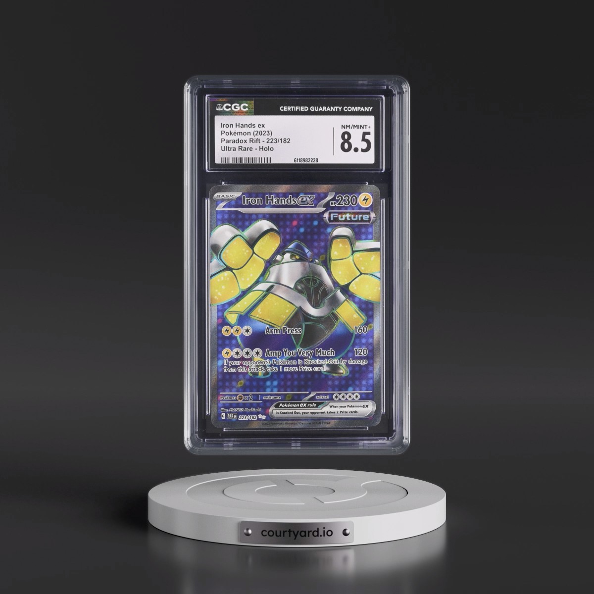 2023 Paradox Rift - PAR EN #223/182 Iron Hands ex - Ultra Rare Holo (CGC 8.5 NM-MT+)