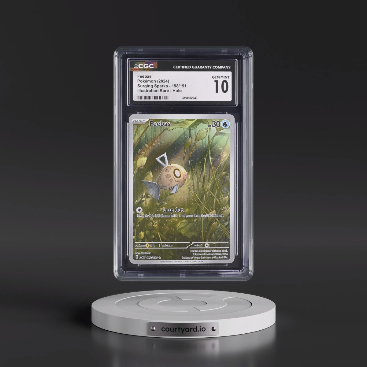 2024 Surging Sparks - SSP EN #198/191 Feebas - Illustration Rare Holo (CGC 10 GEM MINT)