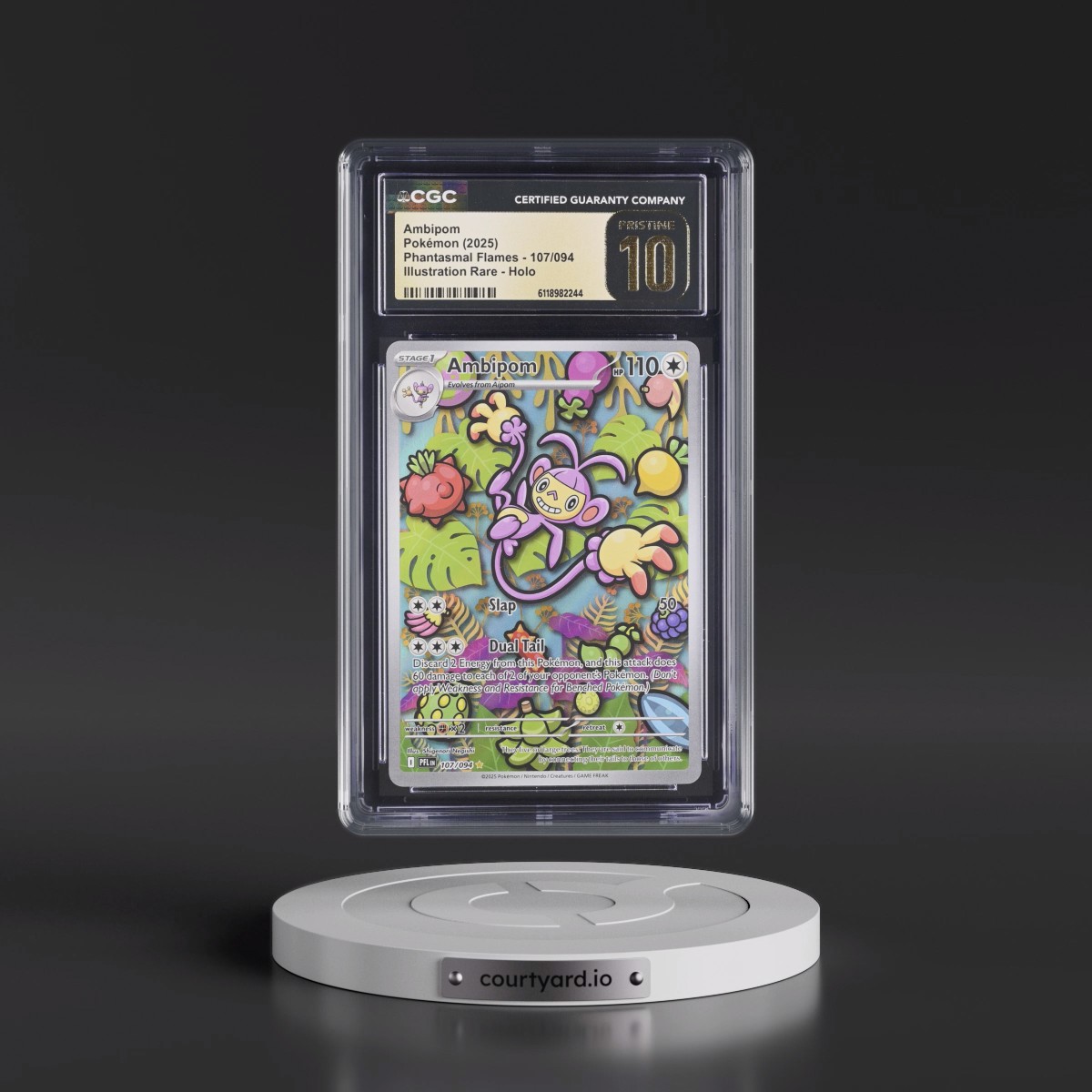 2025 Phantasmal Flames - PFL EN #107/094 Ambipom - Illustration Rare Holo (CGC 10 PRISTINE)