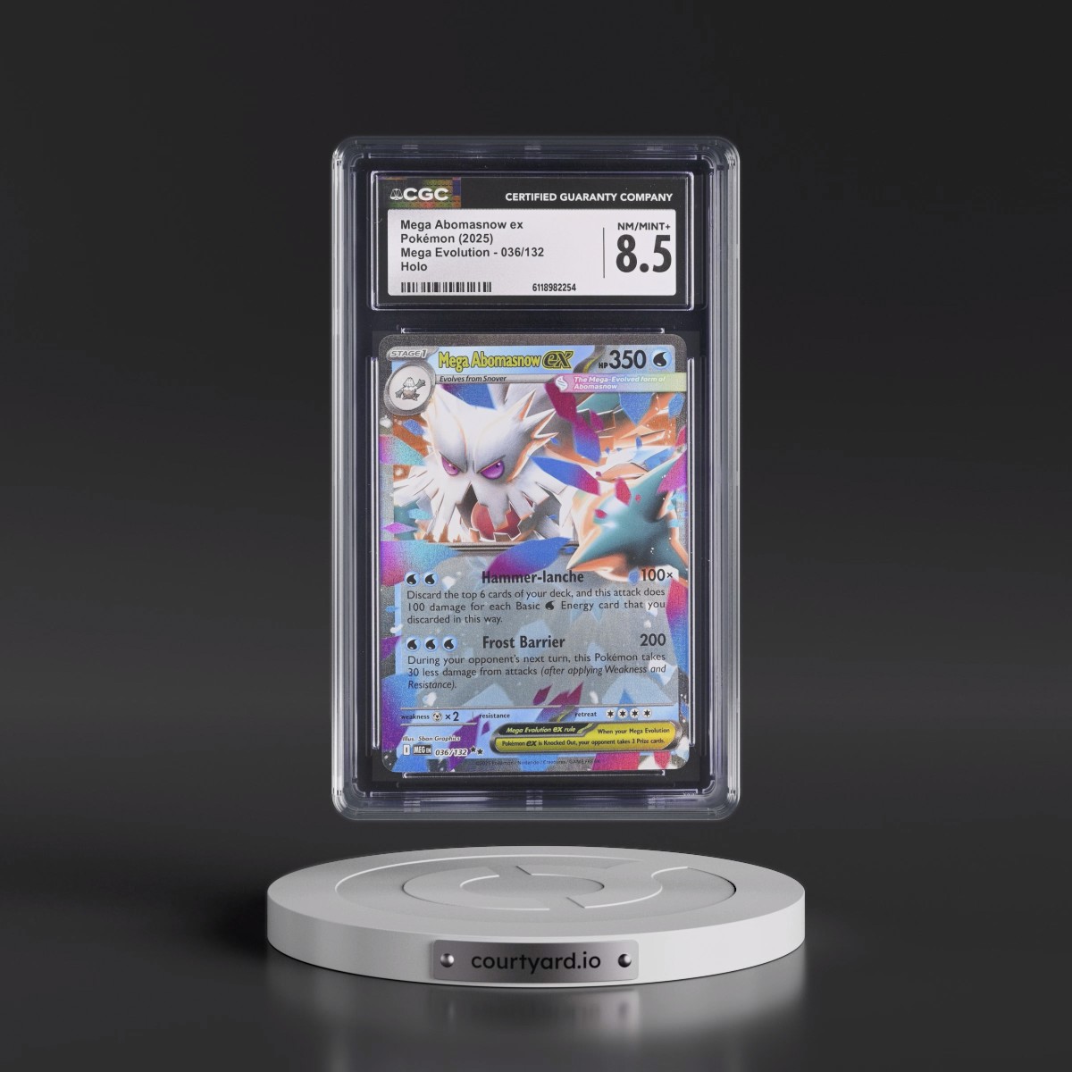 2025 Mega Evolution - MEG EN #036/132 Mega Abomasnow ex - Holo (CGC 8.5 NM-MT+)