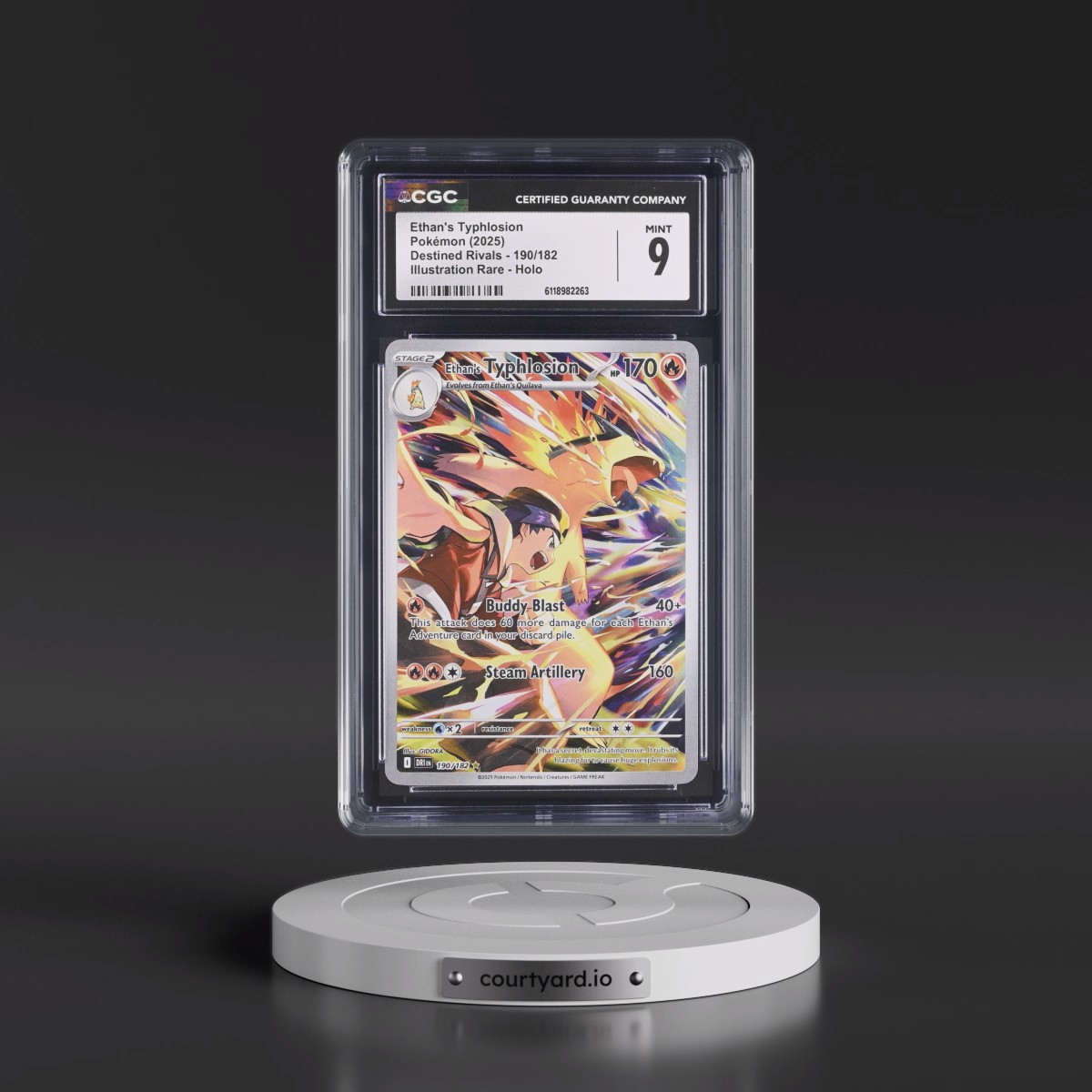 2025 Destined Rivals - DRI EN #190/182 Ethan's Typhlosion - Illustration Rare Holo (CGC 9 MINT)