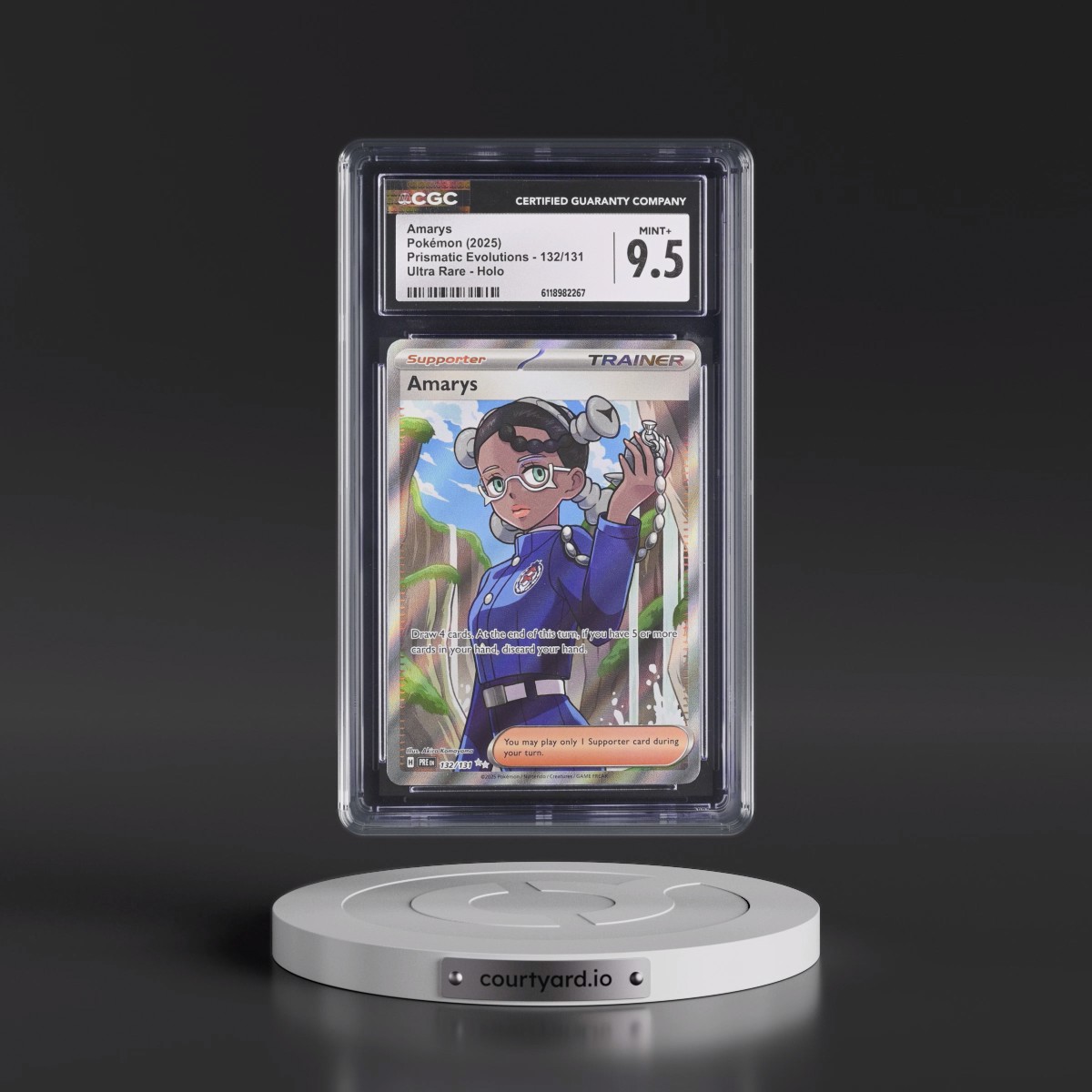 2024 Prismatic Evolutions - PRE EN #132/131 Amarys - Ultra Rare Holo (CGC 9.5 MINT+)