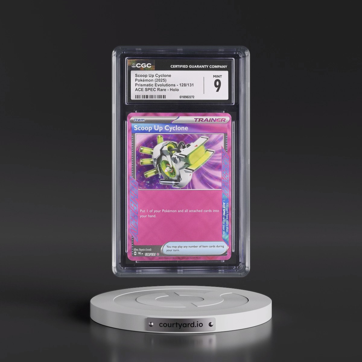 2024 Prismatic Evolutions - PRE EN #128/131 Scoop Up Cyclone - ACE SPEC Rare Holo (CGC 9 MINT)