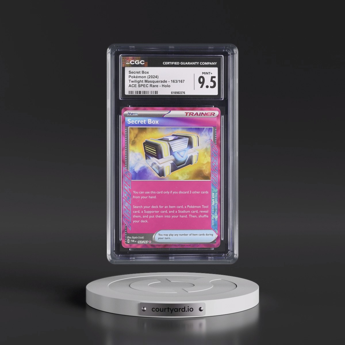 2024 Twilight Masquerade - TWM EN #163/167 Secret Box - ACE SPEC Rare Holo (CGC 9.5 MINT+)