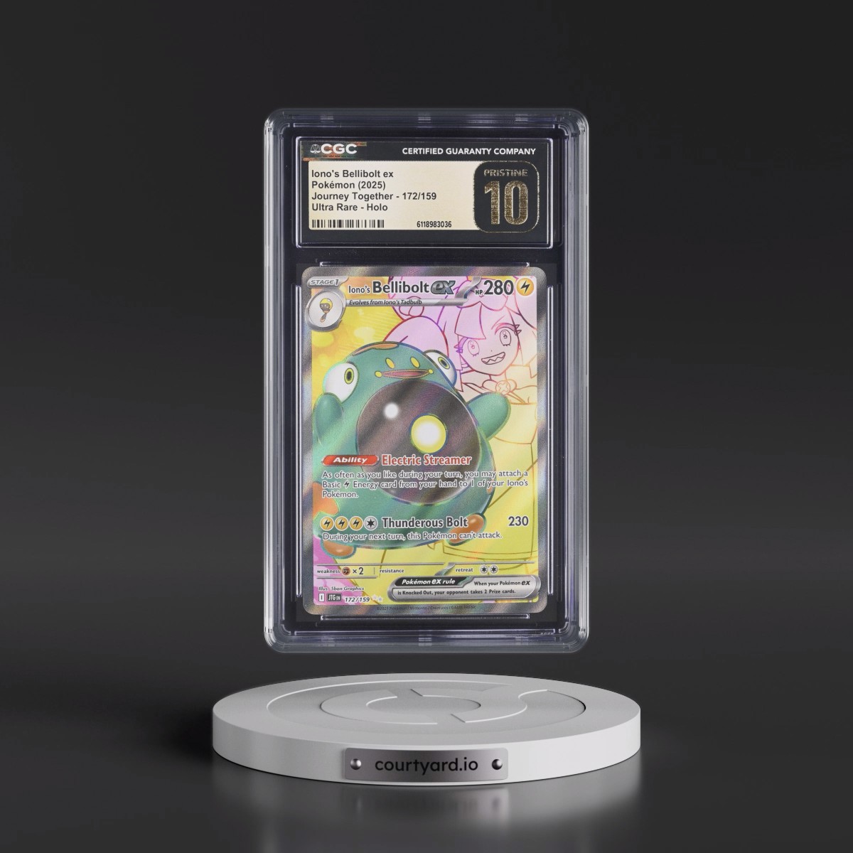 2024 Journey Together - JTG EN #172/159 Iono's Bellibolt ex - Ultra Rare Holo (CGC 10 PRISTINE)
