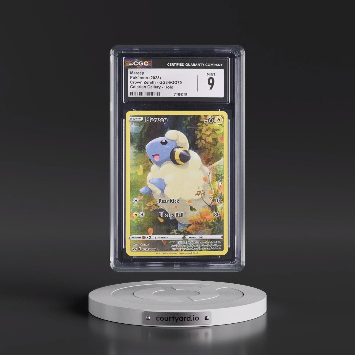 2023 Crown Zenith #GG34/GG70 Mareep - Galarian Gallery Holo (CGC 9 MINT)