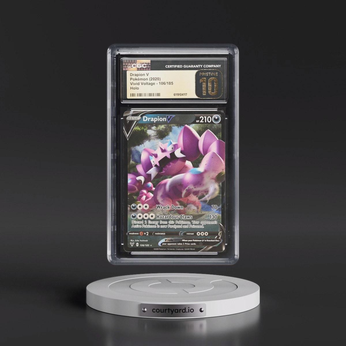 2020 Vivid Voltage #106/185 Drapion V - Holo (CGC 10 PRISTINE)