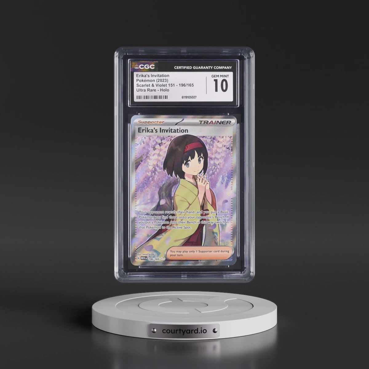 2023 Scarlet & Violet 151 - MEW EN #196/165 Erika's Invitation - Ultra Rare Holo (CGC 10 GEM MINT)