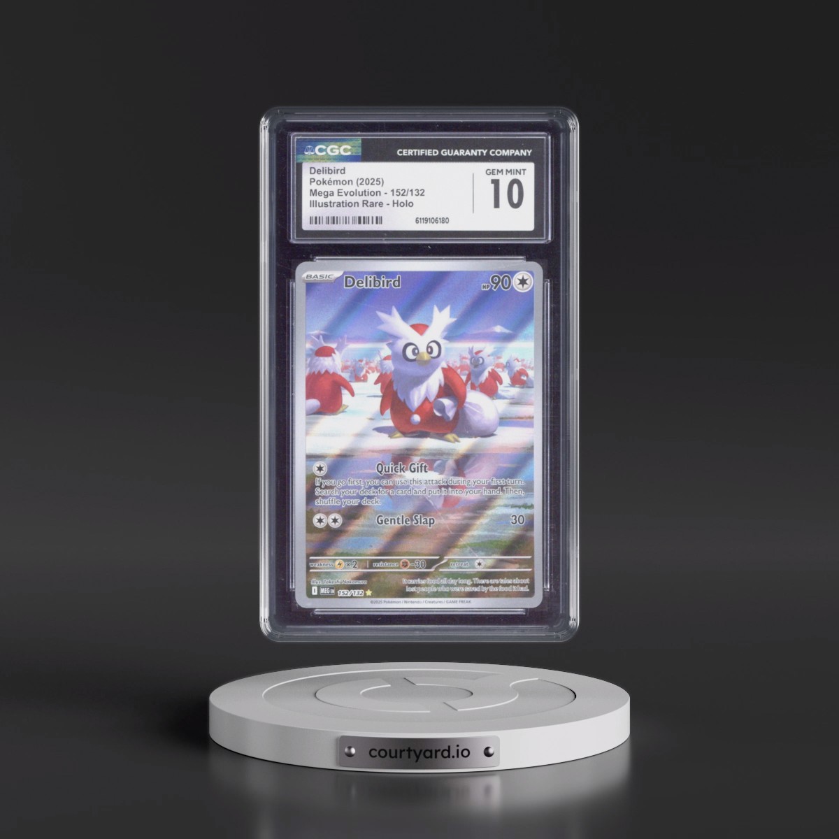 2025 Mega Evolution - MEG EN #152/132 Delibird - Illustration Rare Holo (CGC 10 GEM MINT)