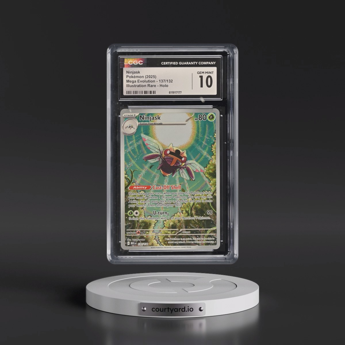 2025 Mega Evolution - MEG EN #137/132 Ninjask - Illustration Rare Holo (CGC 10 GEM MINT)