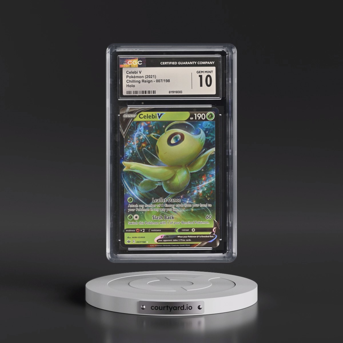 2021 Chilling Reign #007/198 Celebi V - Holo (CGC 10 GEM MINT)
