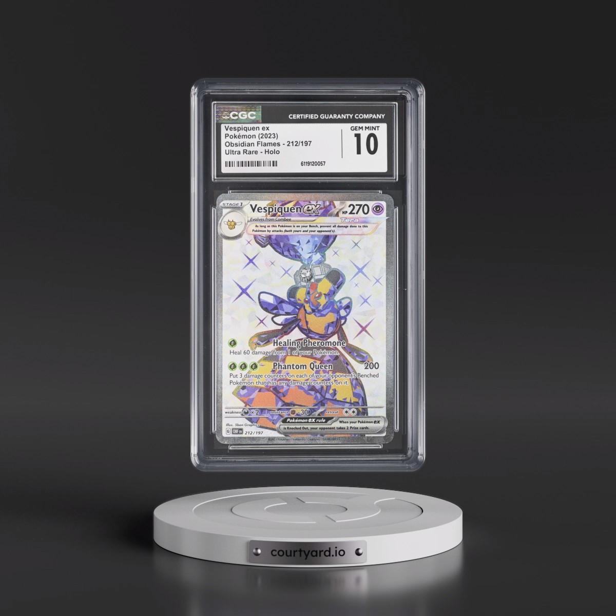 2023 Obsidian Flames - OBF EN #212/197 Vespiquen ex - Ultra Rare Holo (CGC 10 GEM MINT)