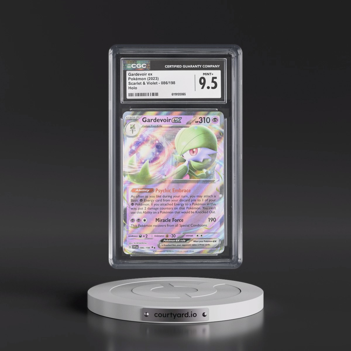 2023 Scarlet & Violet #086/198 Gardevoir ex - Holo (CGC 9.5 MINT+)