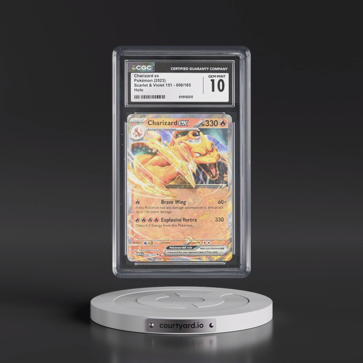 2023 Scarlet & Violet 151 - MEW EN #006/165 Charizard ex - Holo (CGC 10 GEM MINT)