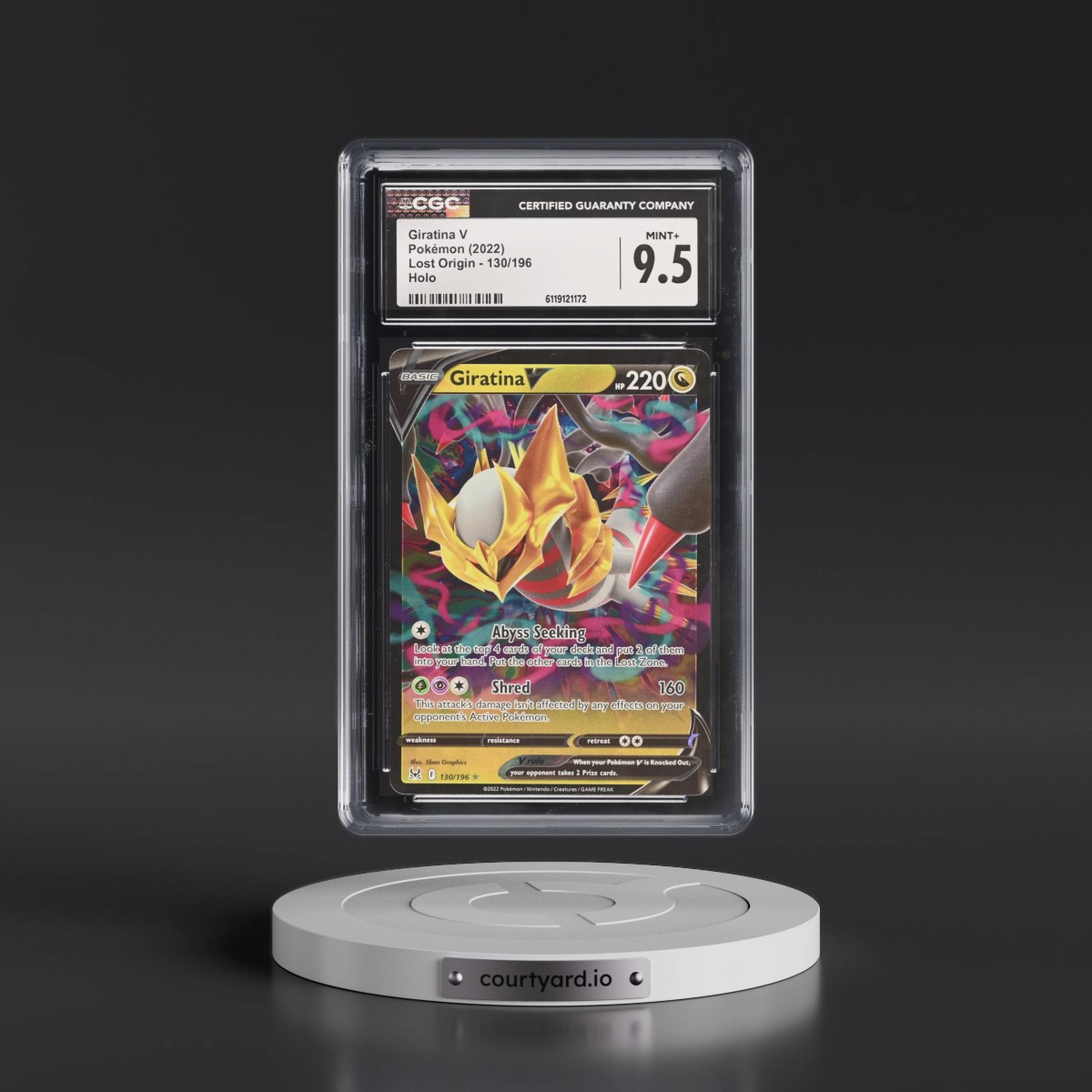 2022 Lost Origin #130/196 Giratina V - Holo (CGC 9.5 MINT+)