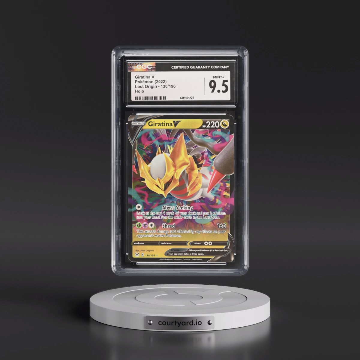 2022 Lost Origin #130/196 Giratina V - Holo (CGC 9.5 MINT+)