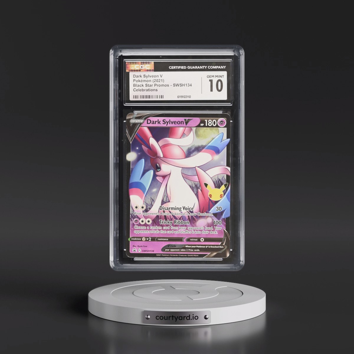 2017 Black Star Promos - Sword & Shield #SWSH134 Dark Sylveon V - Celebrations (Holo) (CGC 10 GEM MINT)