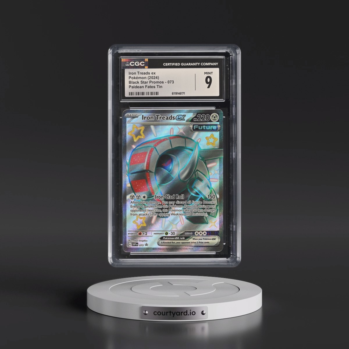 2023 Black Star Promos - Scarlet & Violet SVP EN #073 Iron Treads ex - Paldean Fates Tin (Holo) (CGC 9 MINT)
