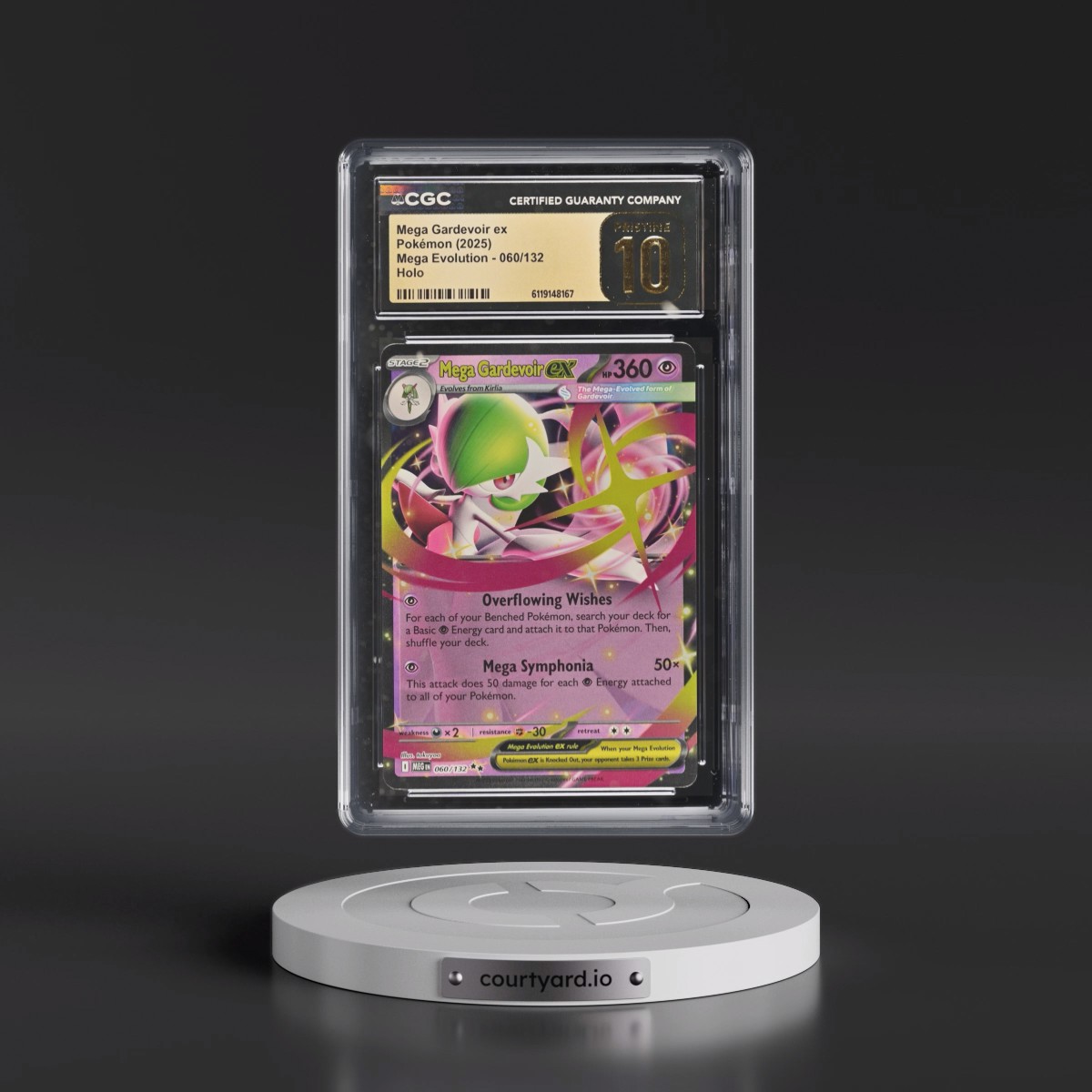 2025 Mega Evolution - MEG EN #060/132 Mega Gardevoir ex - Holo (CGC 10 PRISTINE)