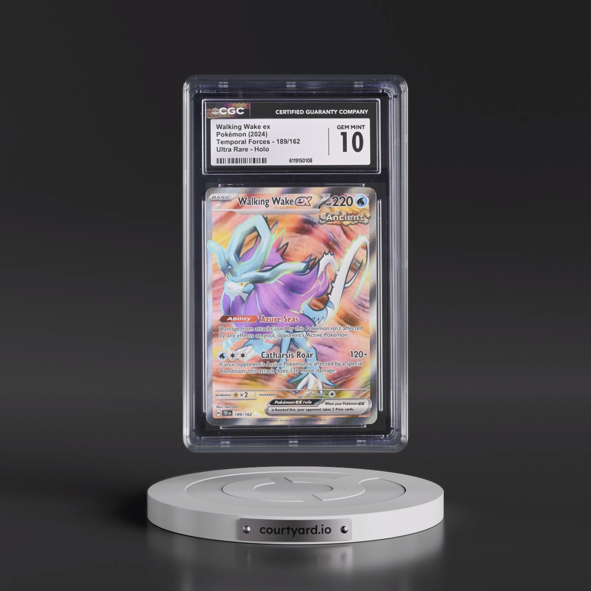 2023 Temporal Forces - TEF EN #189/162 Walking Wake ex - Ultra Rare Holo (CGC 10 GEM MINT)