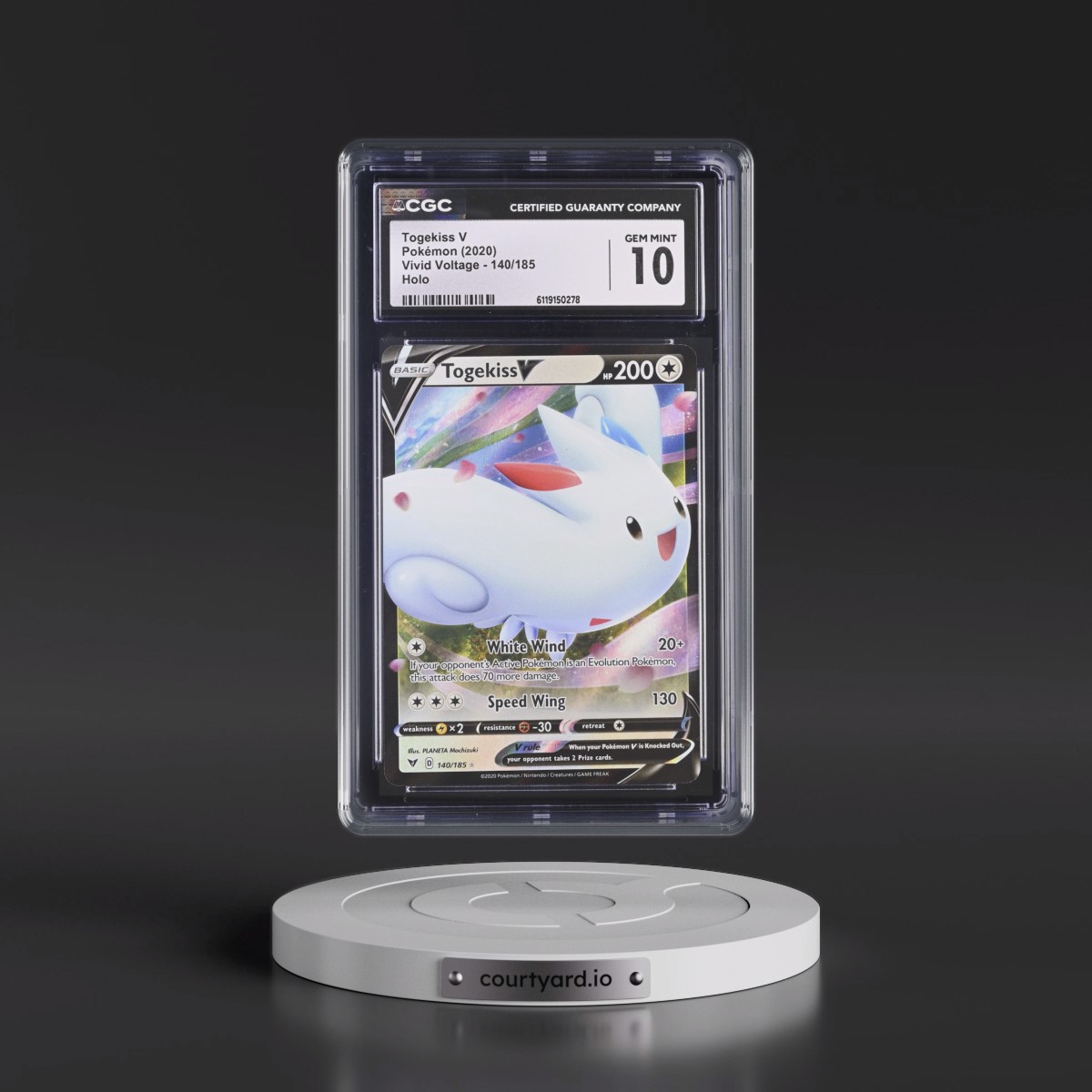 2020 Vivid Voltage #140/185 Togekiss V - Holo (CGC 10 GEM MINT)