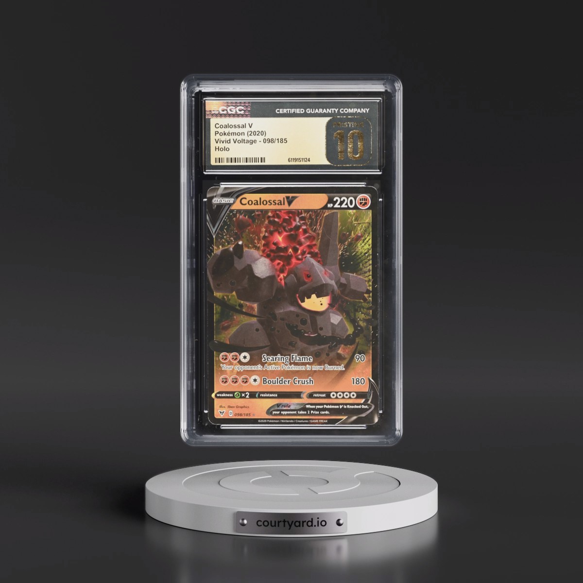 2020 Vivid Voltage #098/185 Coalossal V - Holo (CGC 10 PRISTINE)