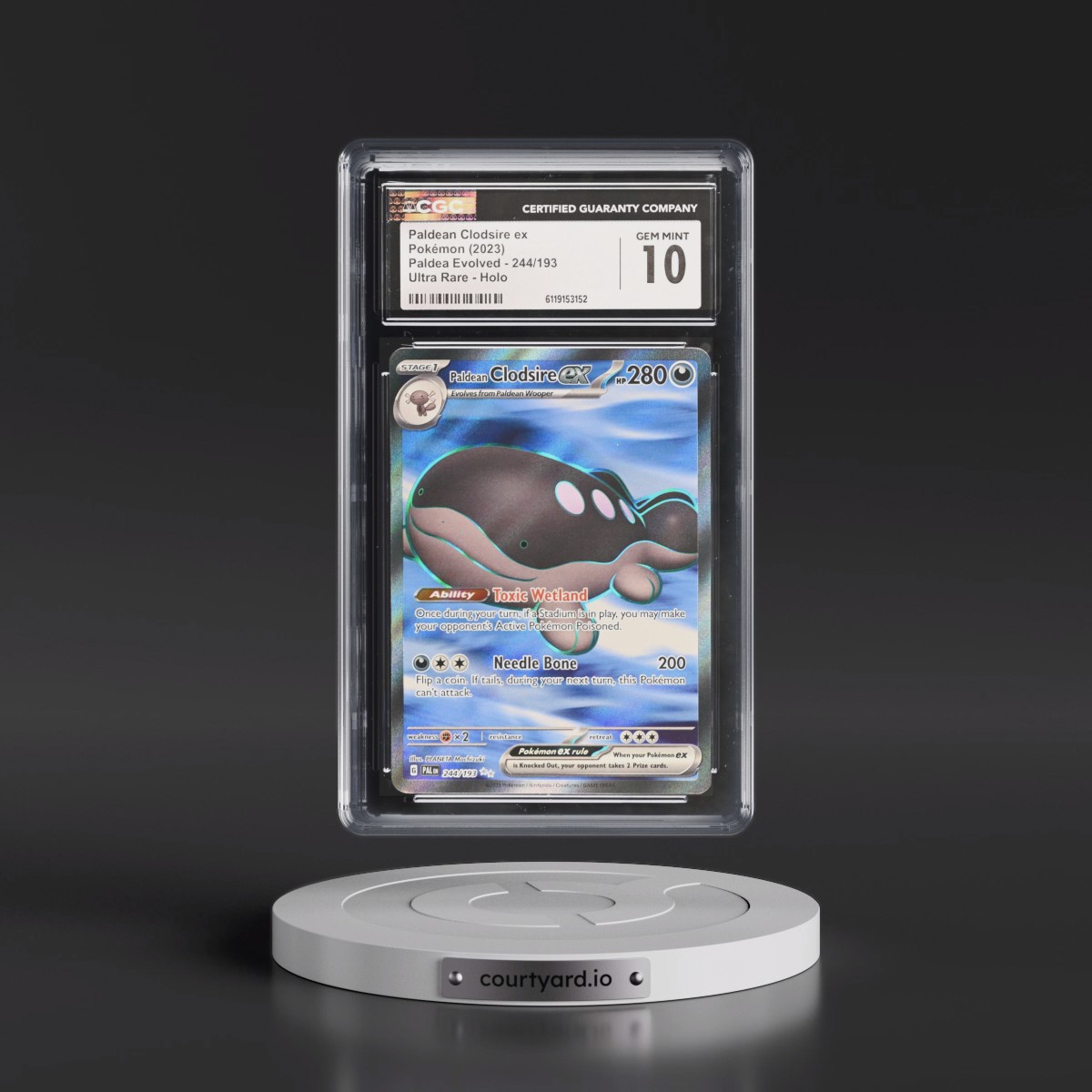 2023 Paldea Evolved - PAL EN #244/193 Paldean Clodsire ex - Ultra Rare Holo (CGC 10 GEM MINT)