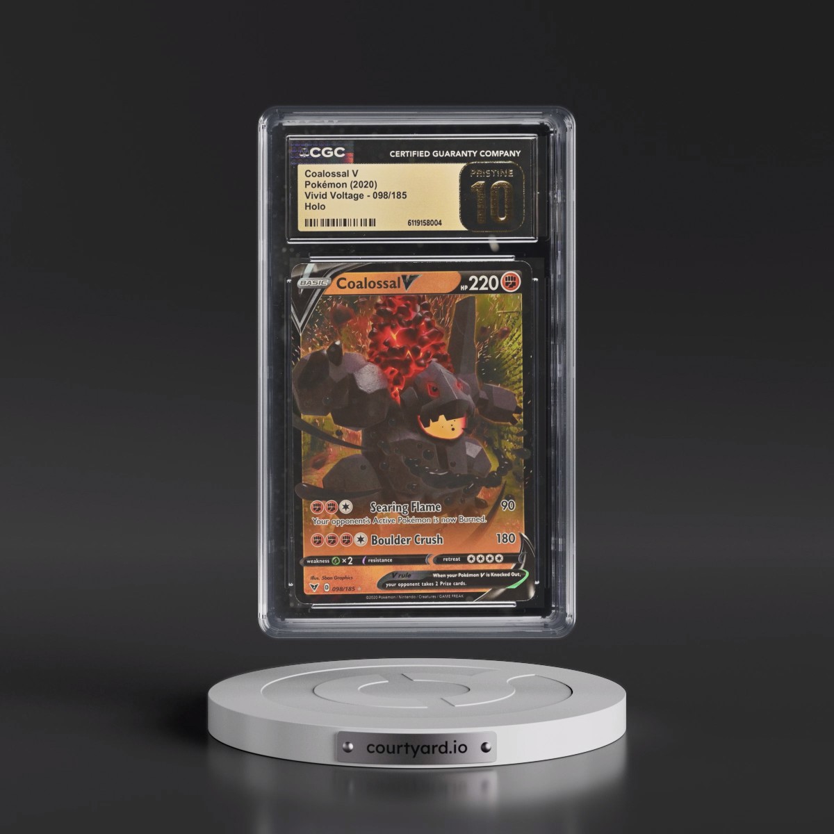 2020 Vivid Voltage #098/185 Coalossal V - Holo (CGC 10 PRISTINE)