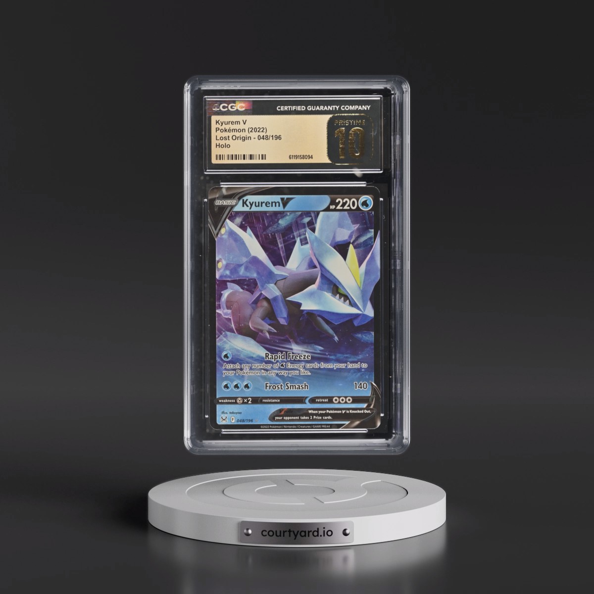 2022 Lost Origin #048/196 Kyurem V - Holo (CGC 10 PRISTINE)