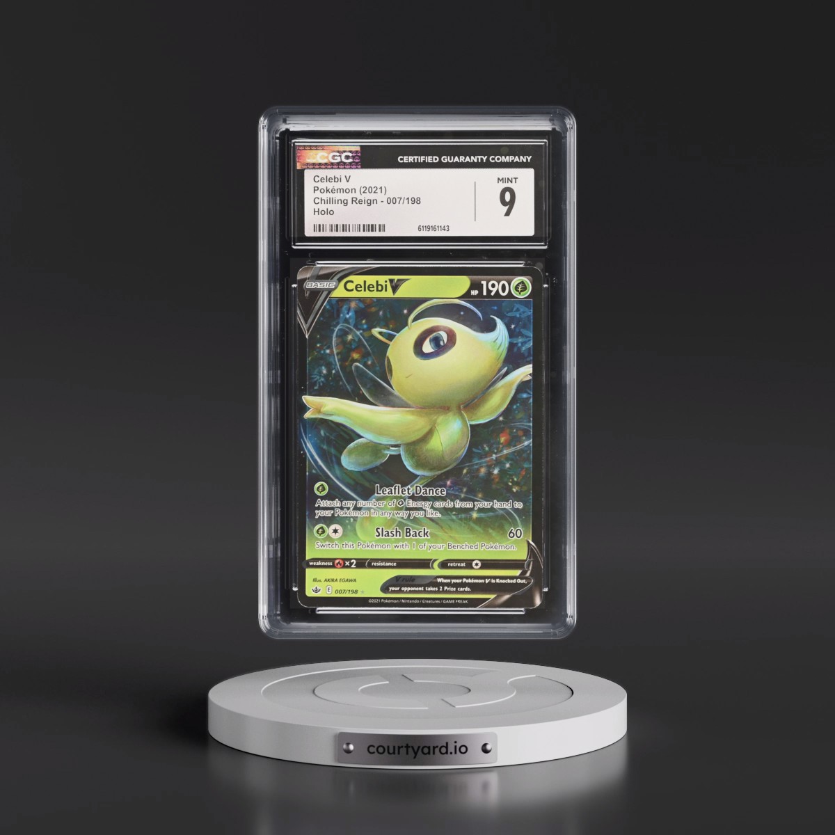 2021 Chilling Reign #007/198 Celebi V - Holo (CGC 9 MINT)