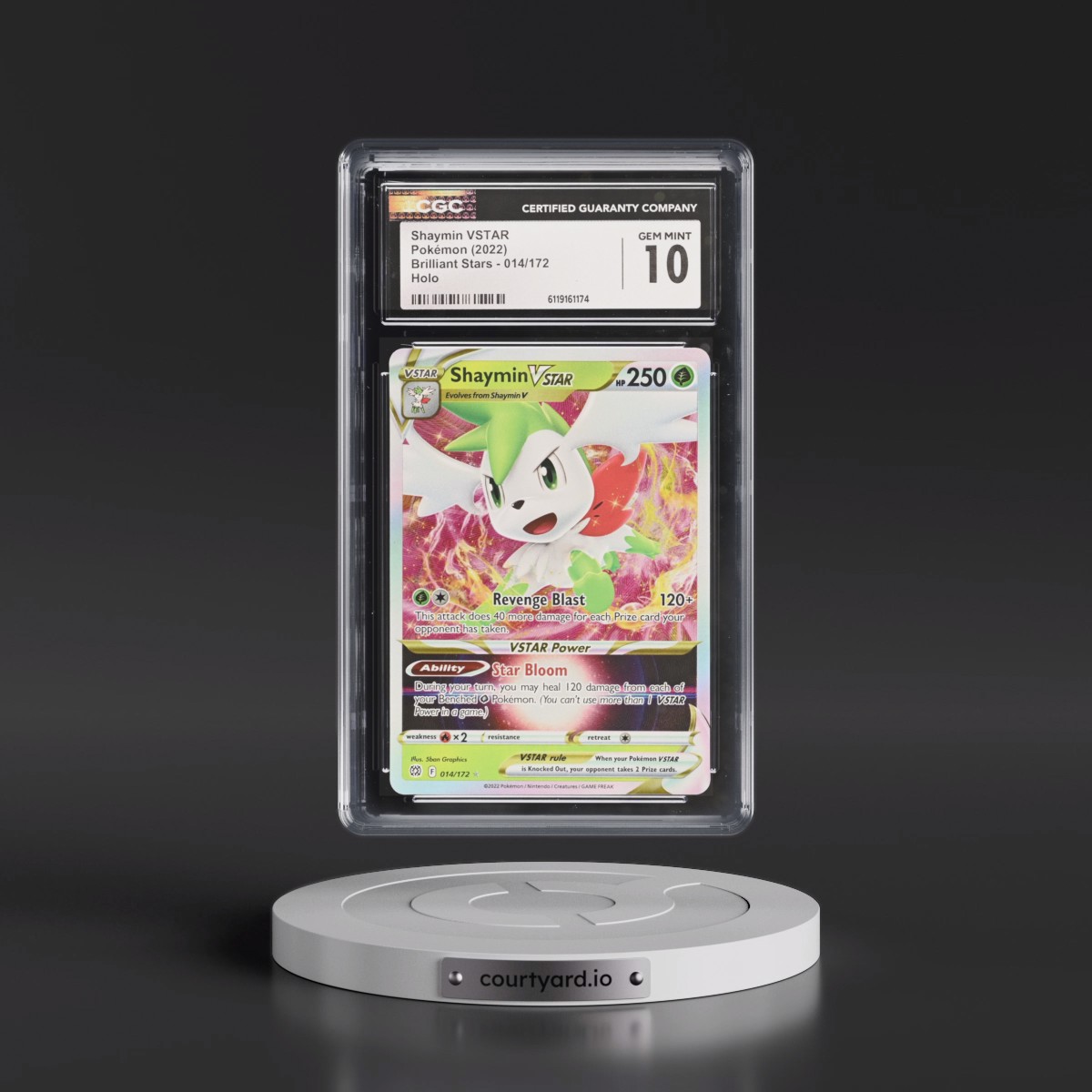 2022 Brilliant Stars #014/172 Shaymin VSTAR - Holo (CGC 10 GEM MINT)