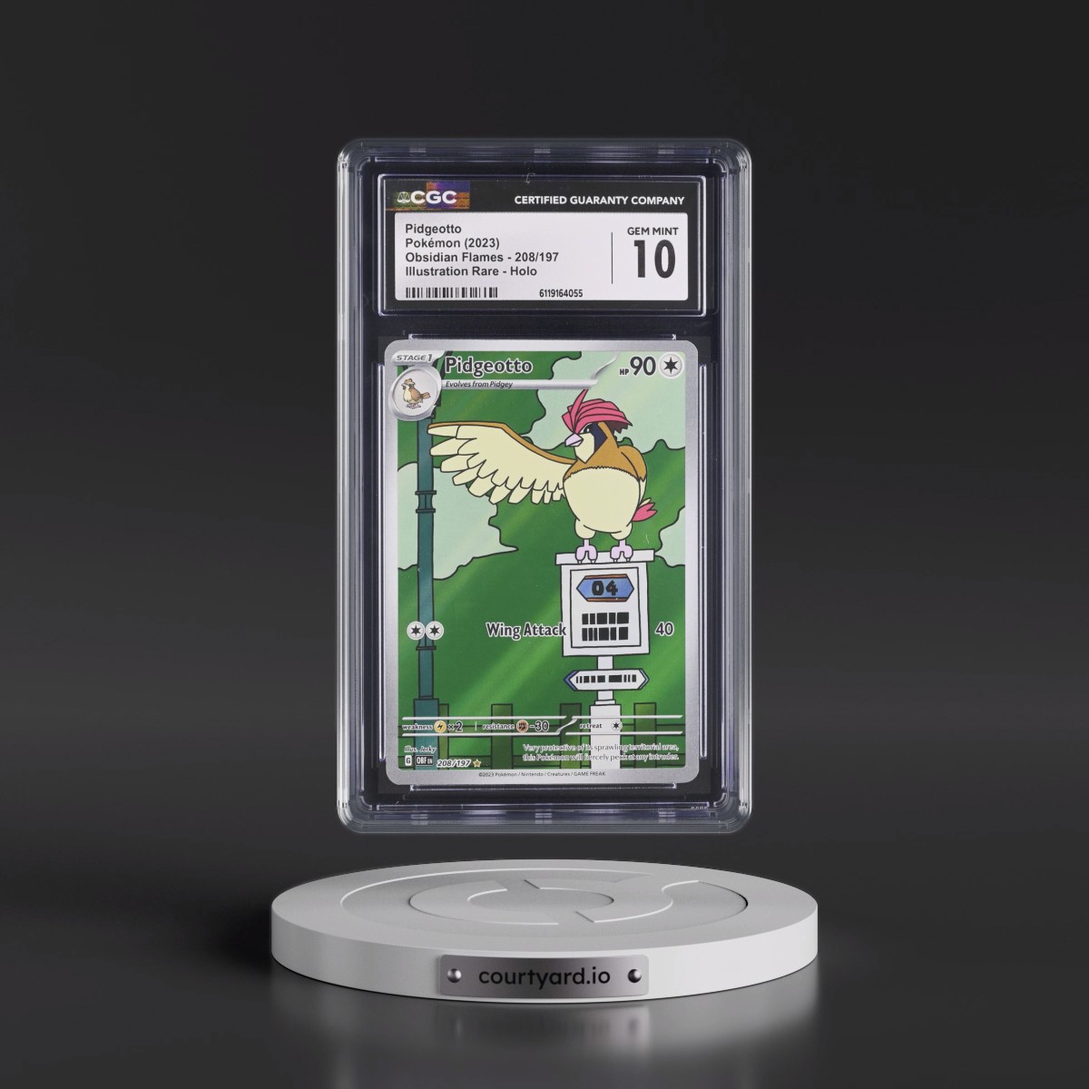 2023 Obsidian Flames - OBF EN #208/197 Pidgeotto - Illustration Rare Holo (CGC 10 GEM MINT)