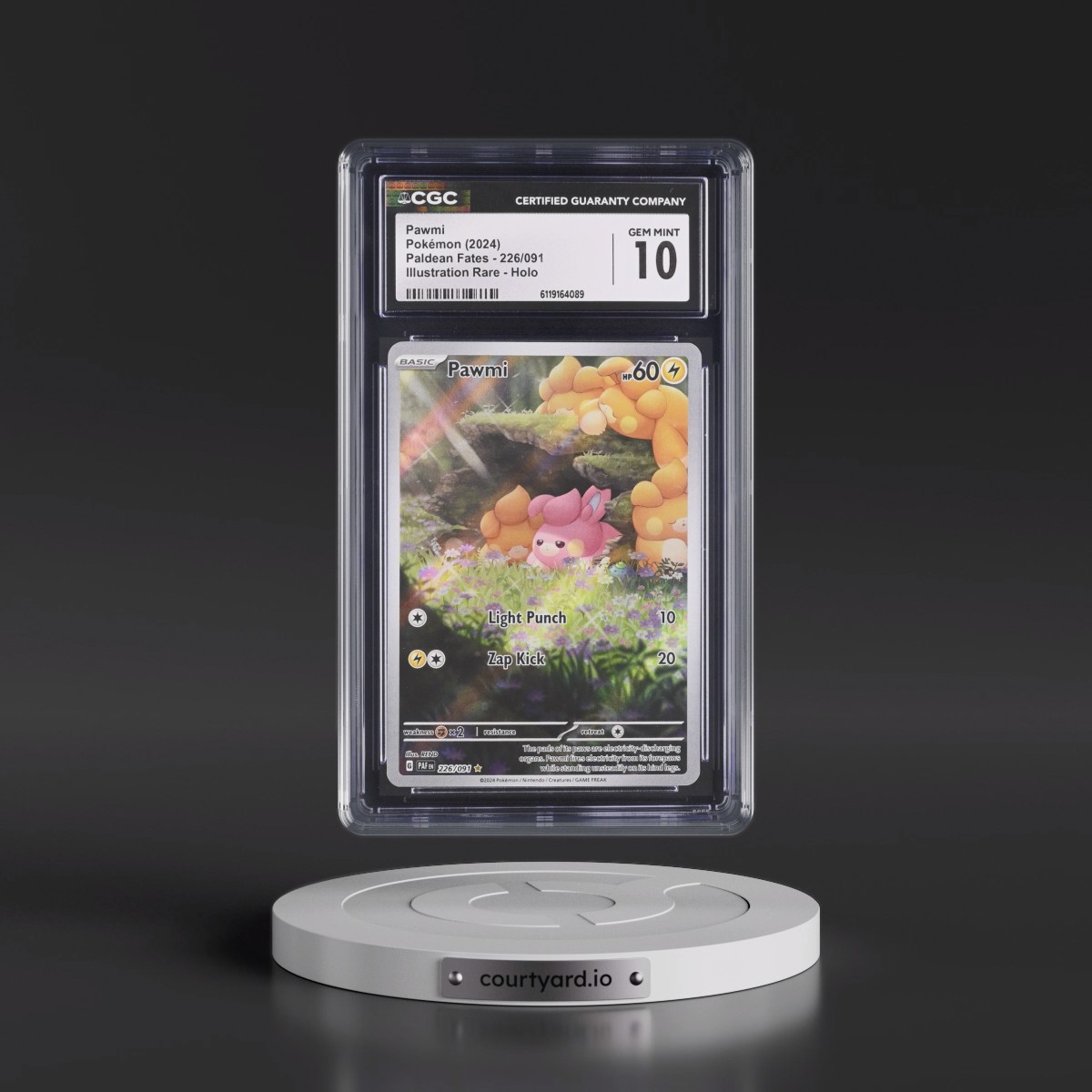 2024 Paldean Fates - PAF EN #226/091 Pawmi - Illustration Rare Holo (CGC 10 GEM MINT)
