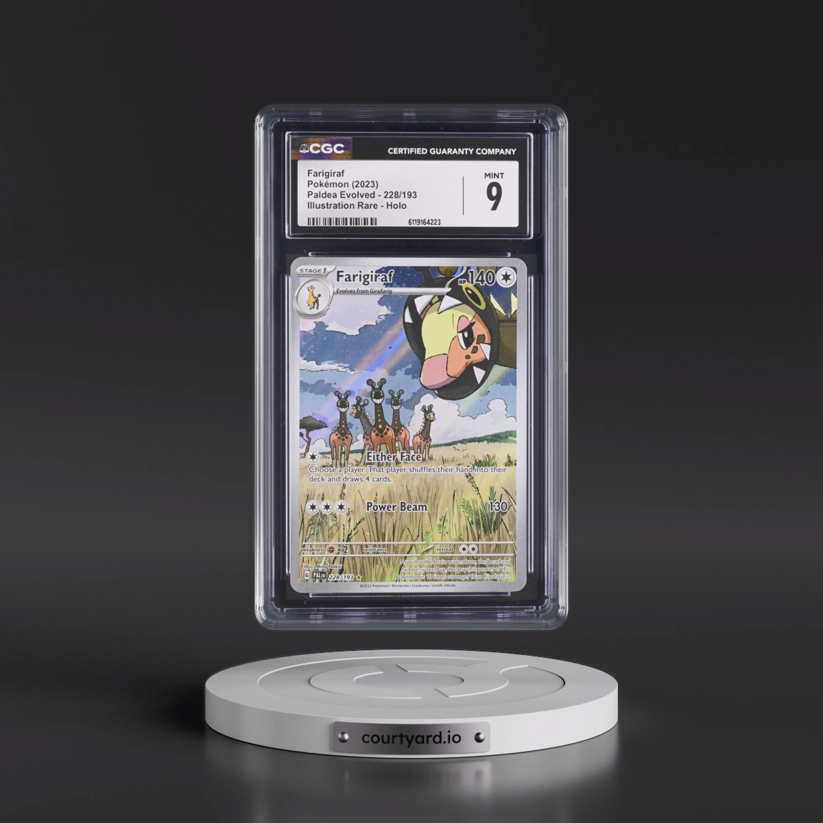 2023 Paldea Evolved - PAL EN #228/193 Farigiraf - Illustration Rare Holo (CGC 9 MINT)