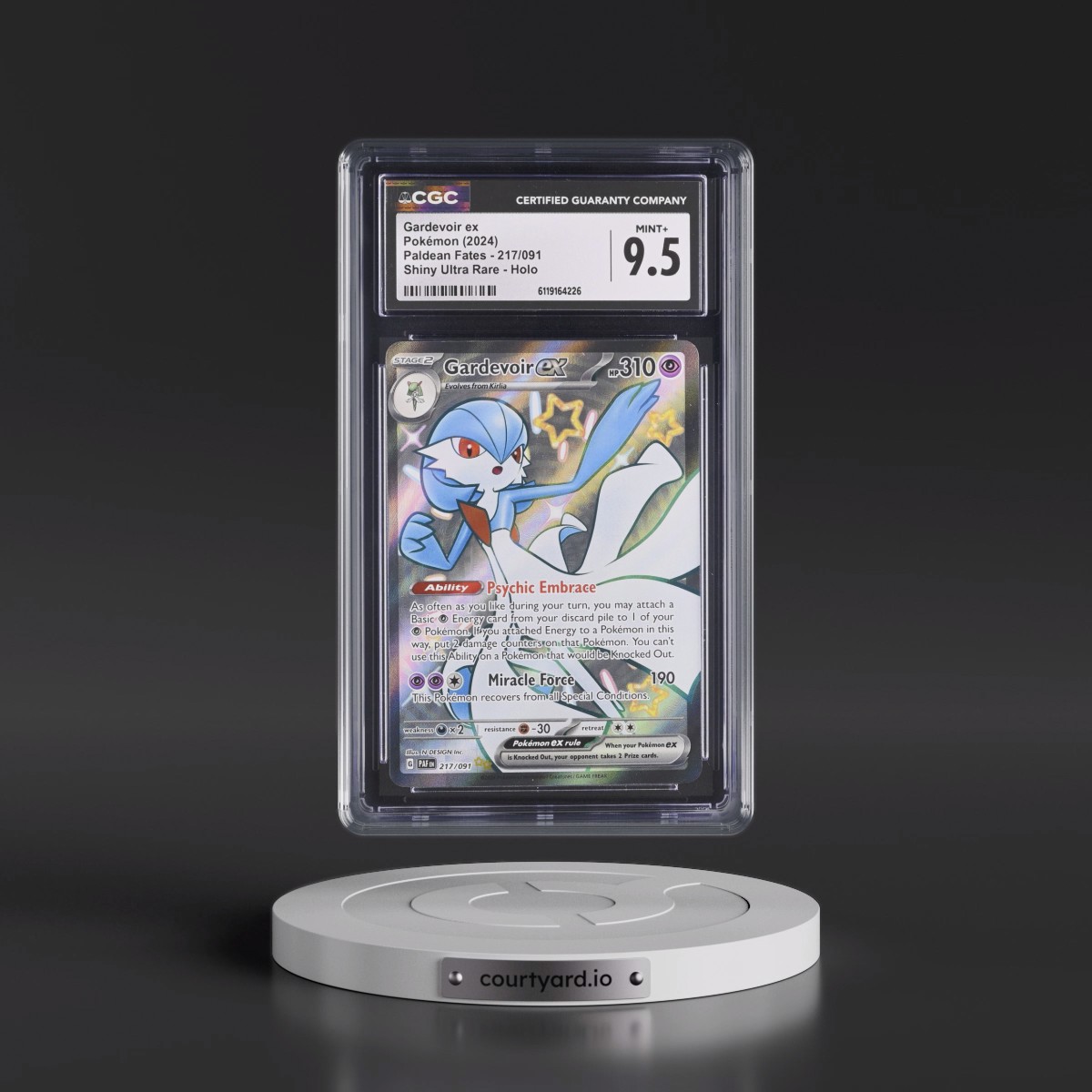2024 Paldean Fates - PAF EN #217/091 Gardevoir ex - Shiny Ultra Rare Holo (CGC 9.5 MINT+)