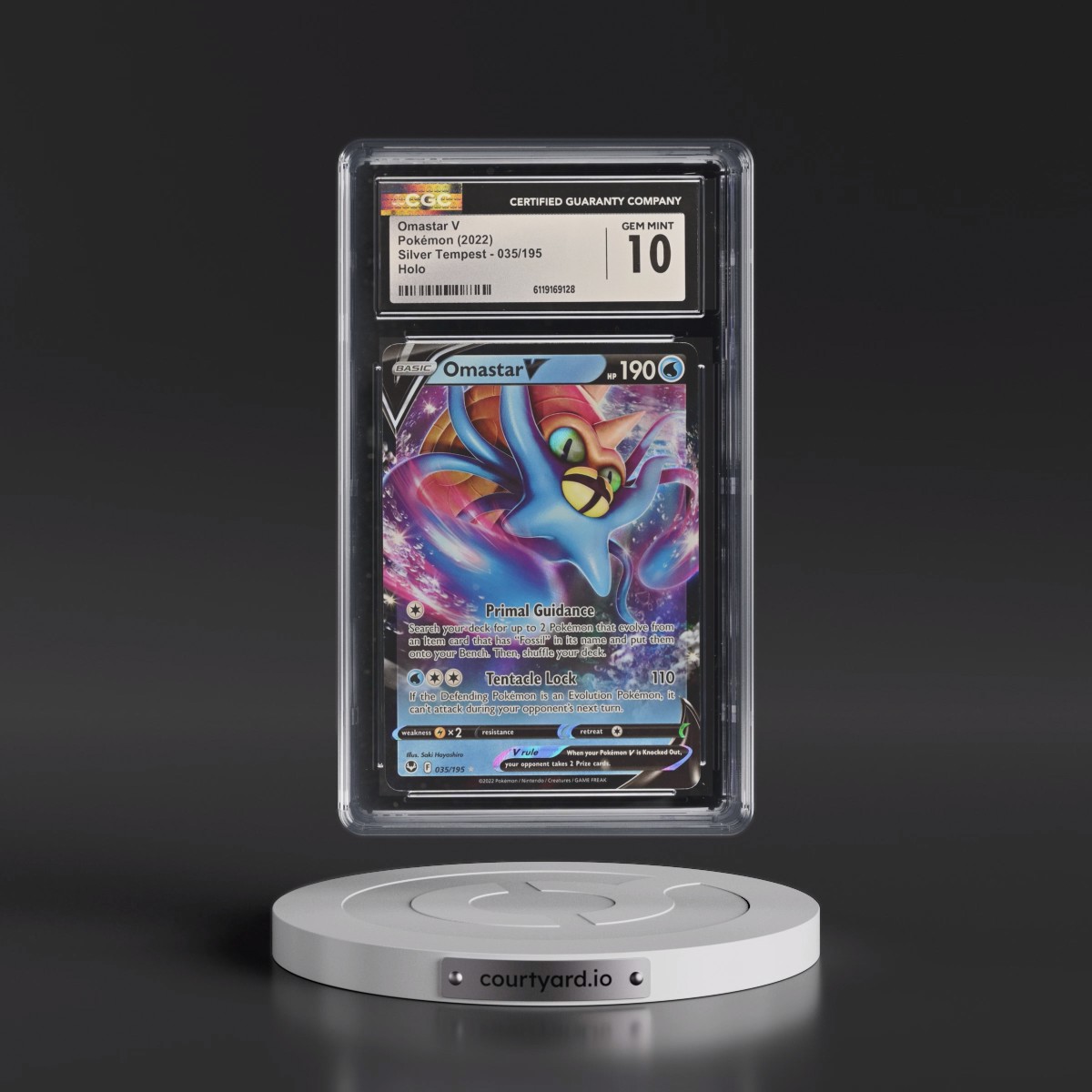 2022 Silver Tempest #035/195 Omastar V - Holo (CGC 10 GEM MINT)