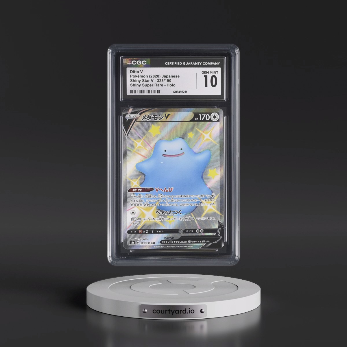 2020 Shiny Star V #323/190 Ditto V - Shiny Super Rare Holo (CGC 10 GEM MINT)