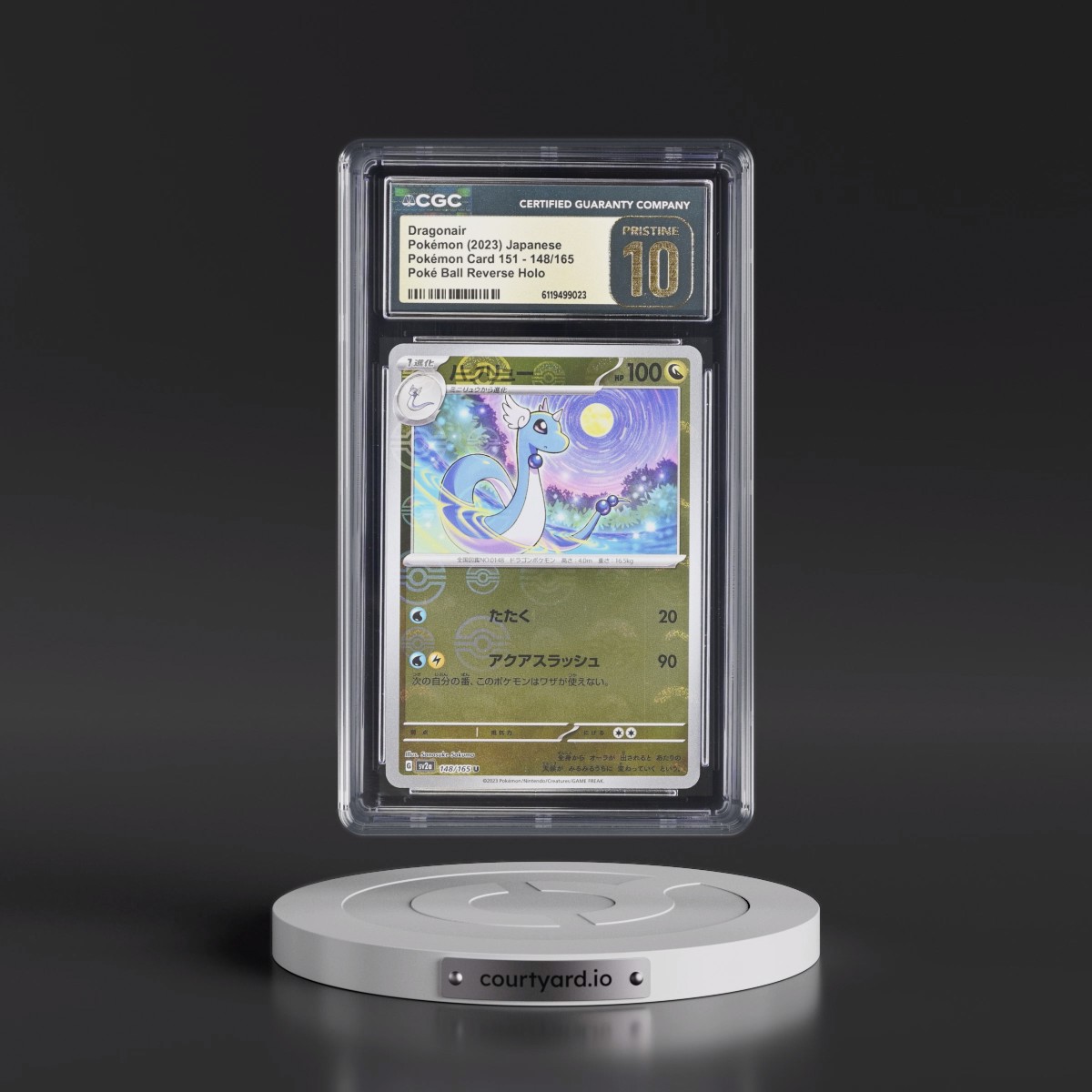 2023 Pokémon Card 151 #148/165 Dragonair - Reverse Holo Poké Ball (CGC 10 PRISTINE)