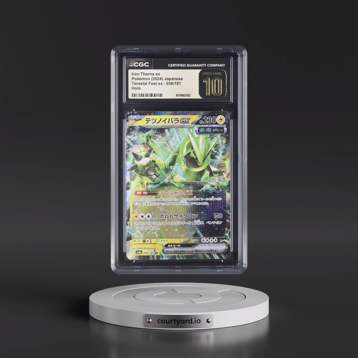 2024 High Class Pack: Terastal Fest ex - sv8a #056/187 Iron Thorns ex - Holo (CGC 10 PRISTINE)