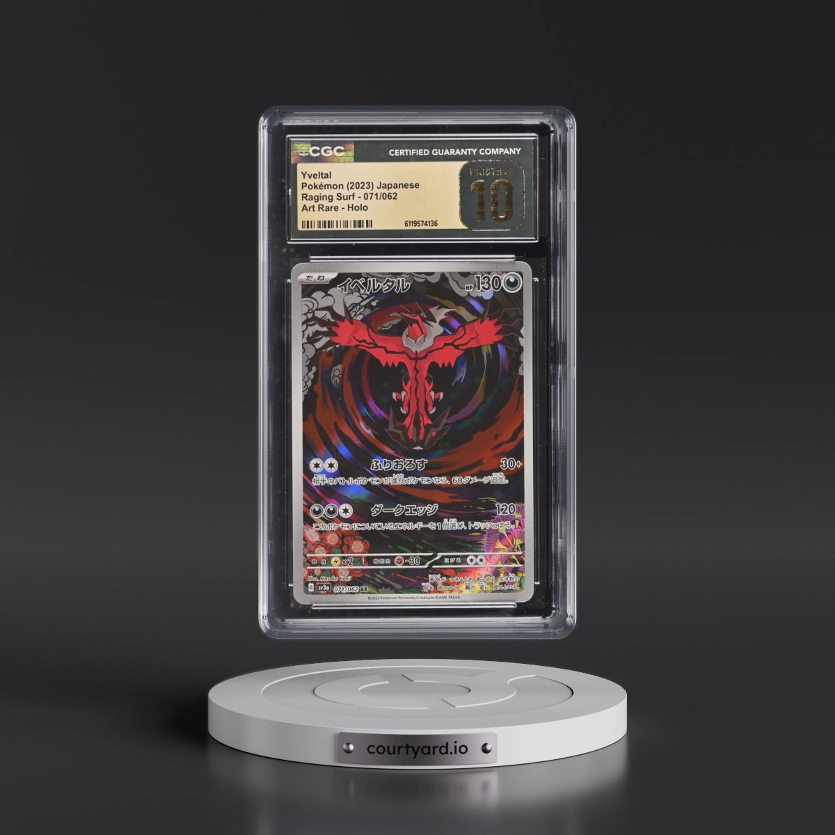 2023 Raging Surf #071/062 Yveltal - Art Rare Holo (CGC 10 PRISTINE)