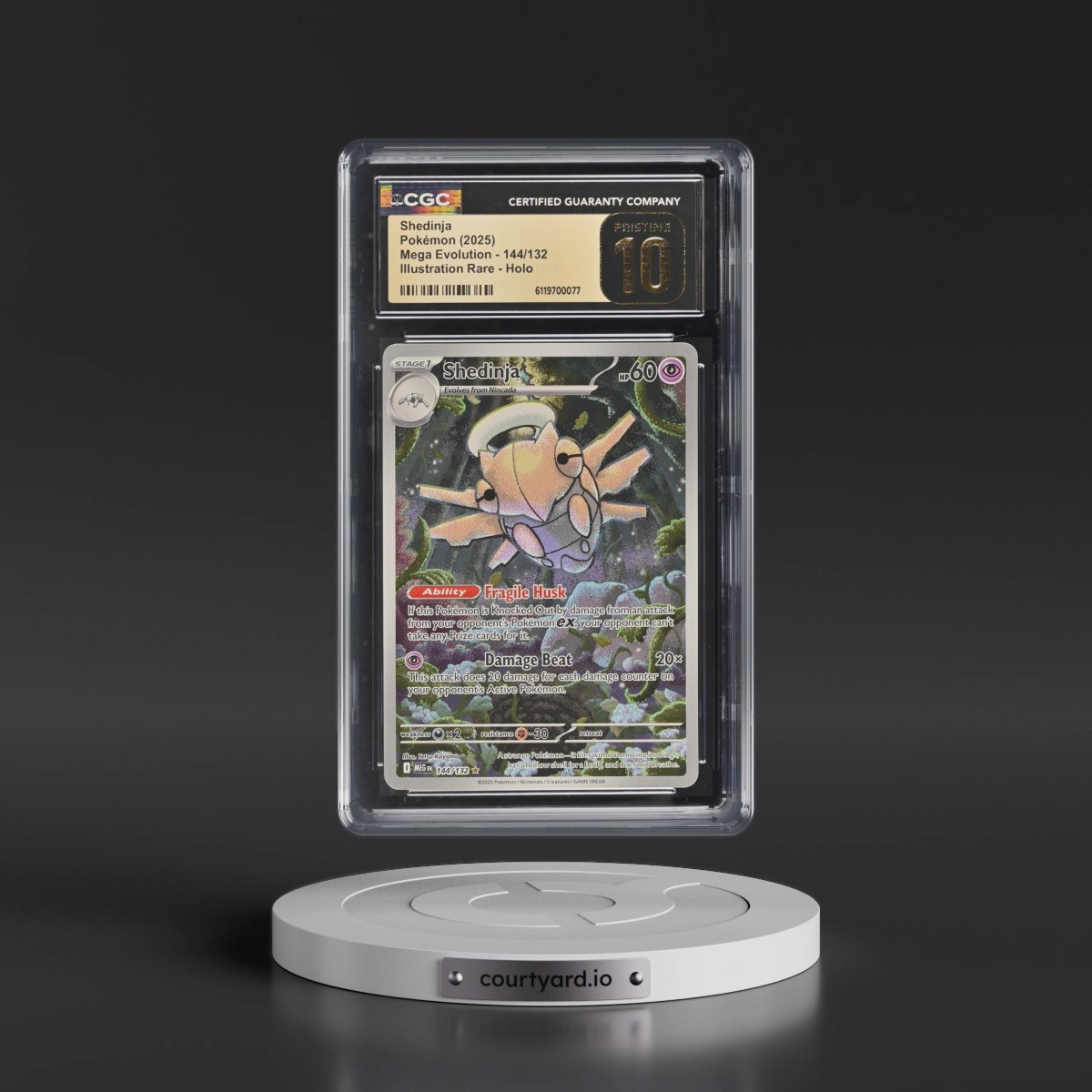 2025 Pokémon Meg EN-Mega Evolution #144 Shedinja - Illustration Rare (CGC 10 PRISTINE)