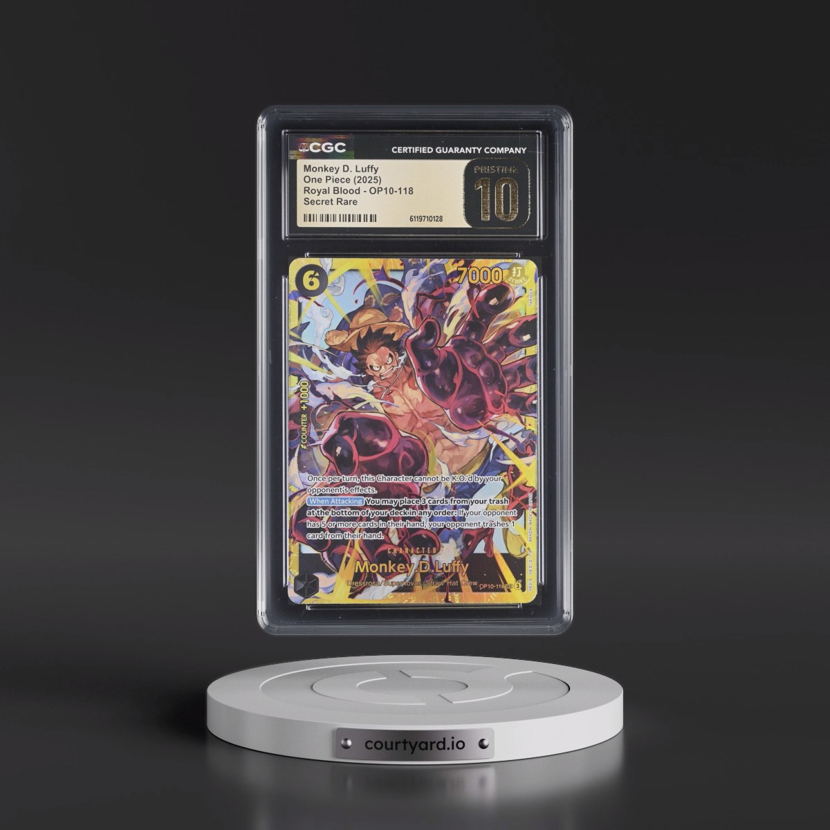 2025 One Piece OP10-Royal Blood #118 Monkey D. Luffy (CGC 10 PRISTINE)