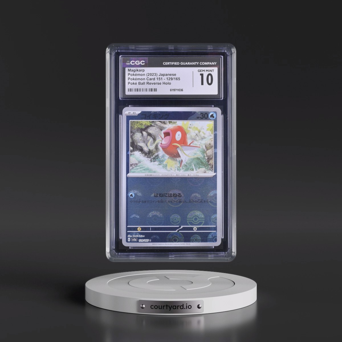 2023 Pokémon Card 151 #129/165 Magikarp - Reverse Holo Poké Ball (CGC 10 GEM MINT)
