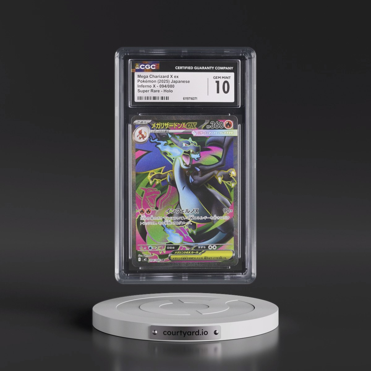 2025 Inferno X - M2 #094/080 Mega Charizard X ex - Super Rare Holo (CGC 10 GEM MINT)