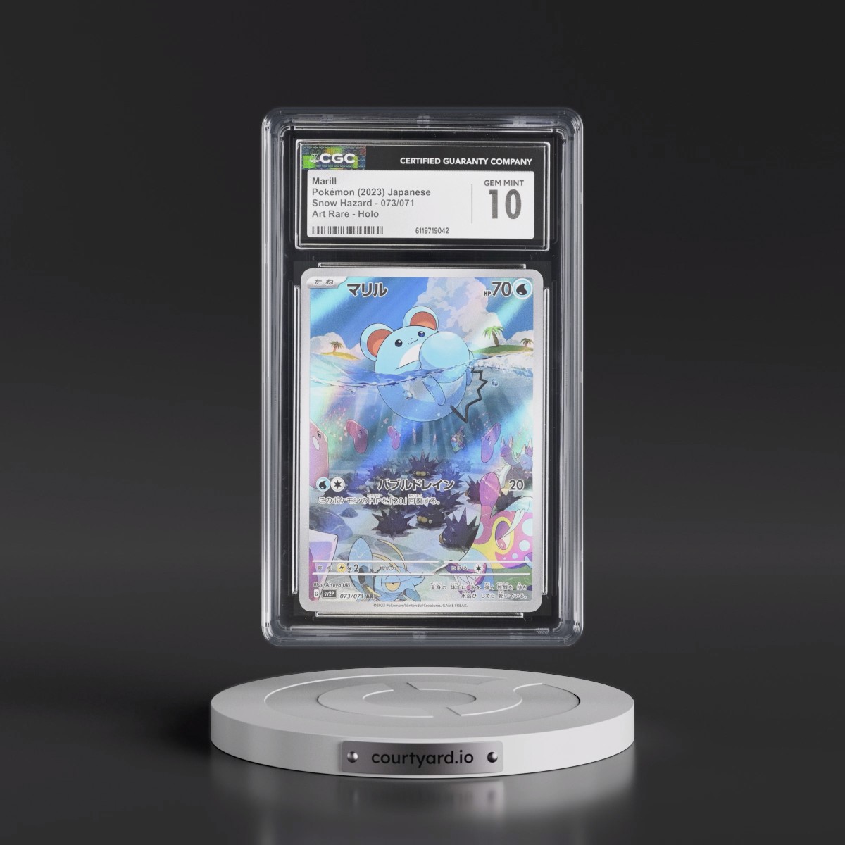 2023 Snow Hazard #073/071 Marill - Art Rare Holo (CGC 10 GEM MINT)