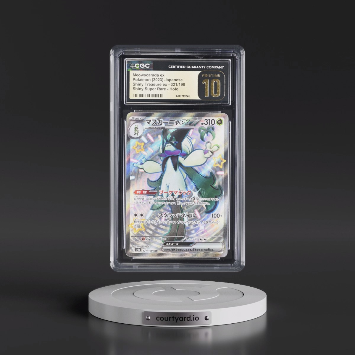 2023 Shiny Treasure ex #321/190 Meowscarada ex - Shiny Super Rare Holo (CGC 10 PRISTINE)