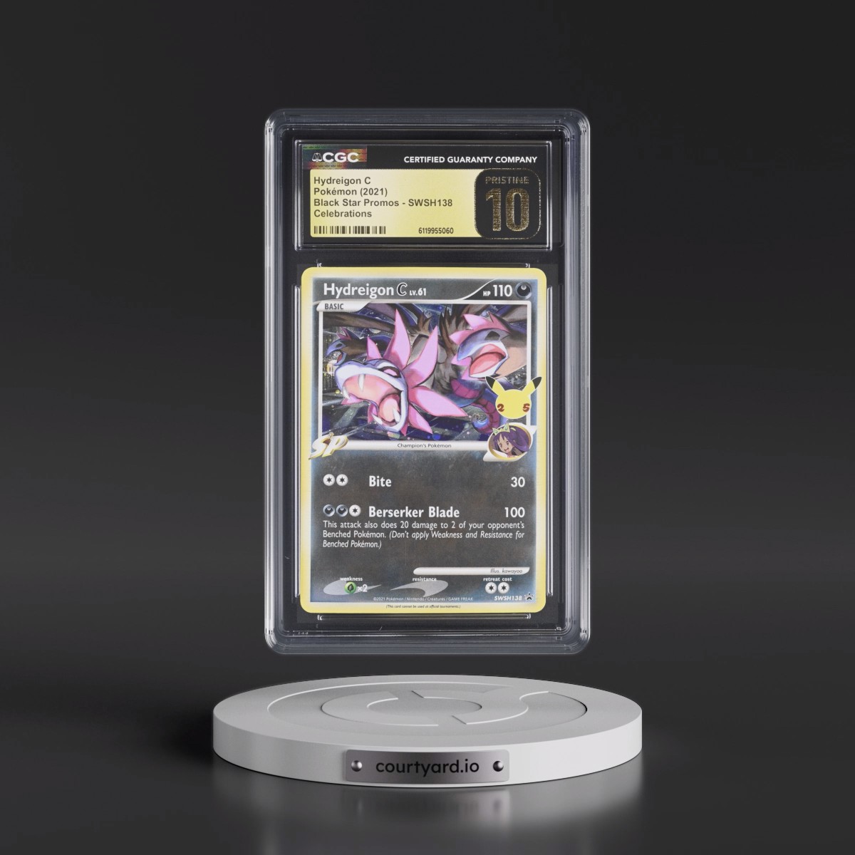 2017 Black Star Promos - Sword & Shield #SWSH138 Hydreigon C - Celebrations (Holo) (CGC 10 PRISTINE)